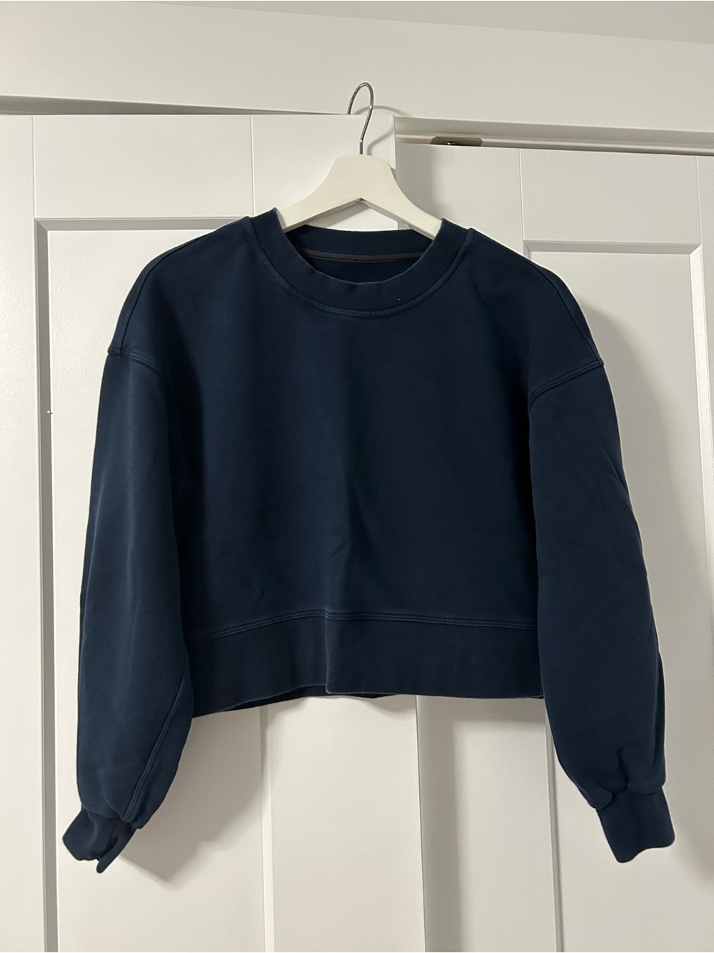 lululemon athletica Cropped Navy Crew Sweatshirt